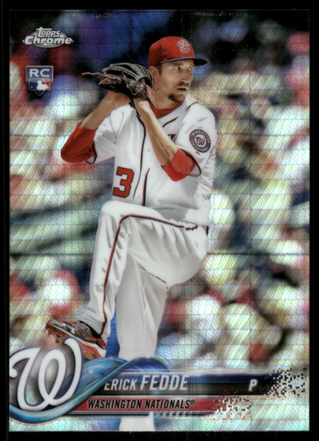 2018 Topps Chrome #76 Erick Fedde Prism Refractor Rookie Card RC