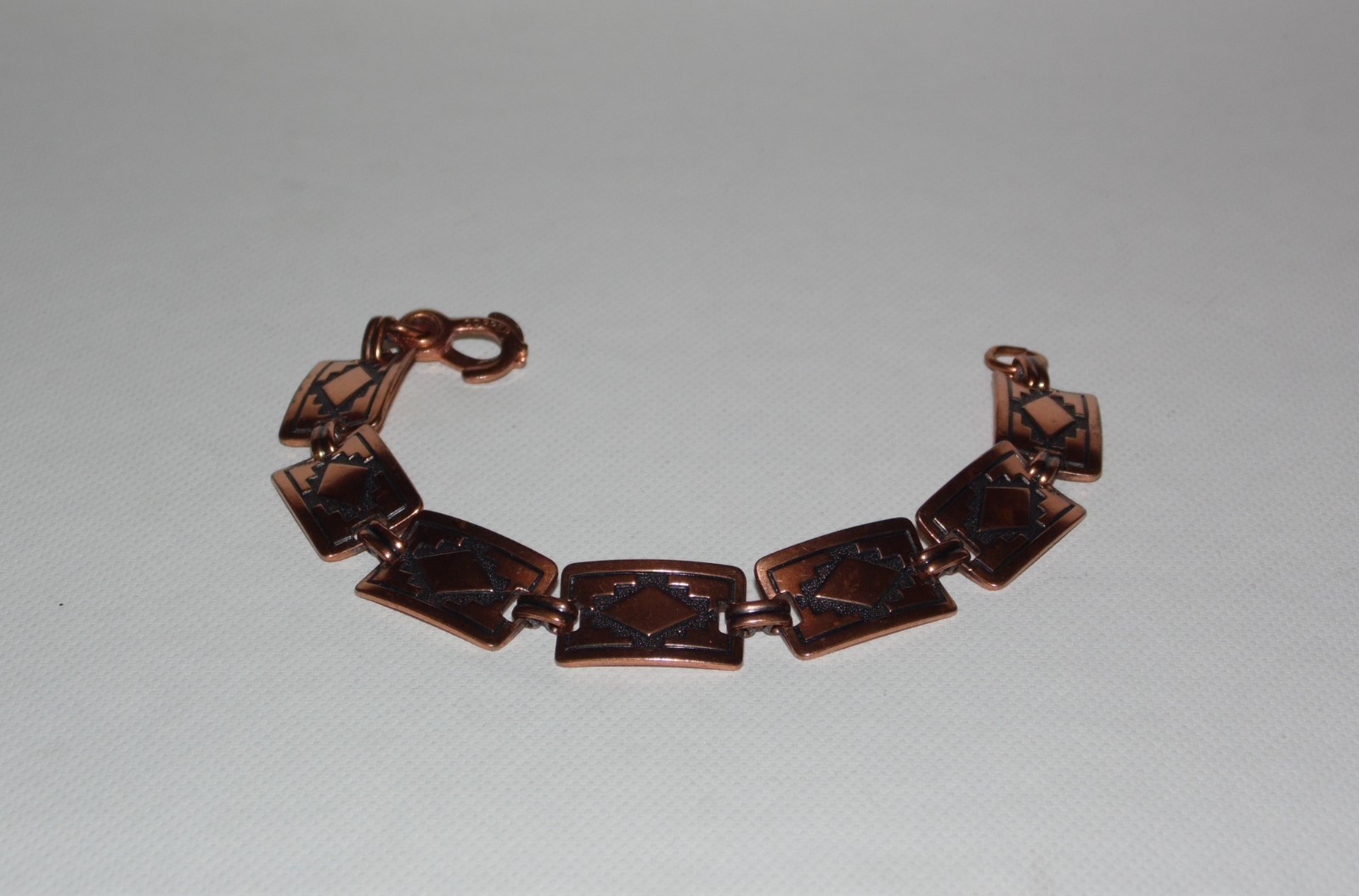 Vintage Solid Copper Link  Bracelet - image 8