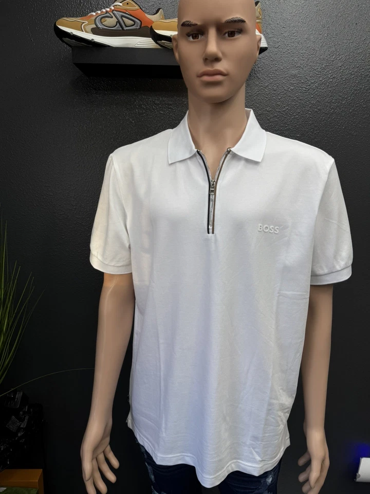 Polo Hugo Boss para hombre (blanco talla XL) 100 % algodón 100 % auténtico Foto 4 de 4