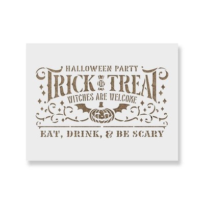 Trick or Treat Halloween Party Schablone - 190 Mikron Mylar