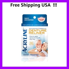 Revolutionary Denture Reliner for Upper & Lower Dentures - Zinc-Free Safety