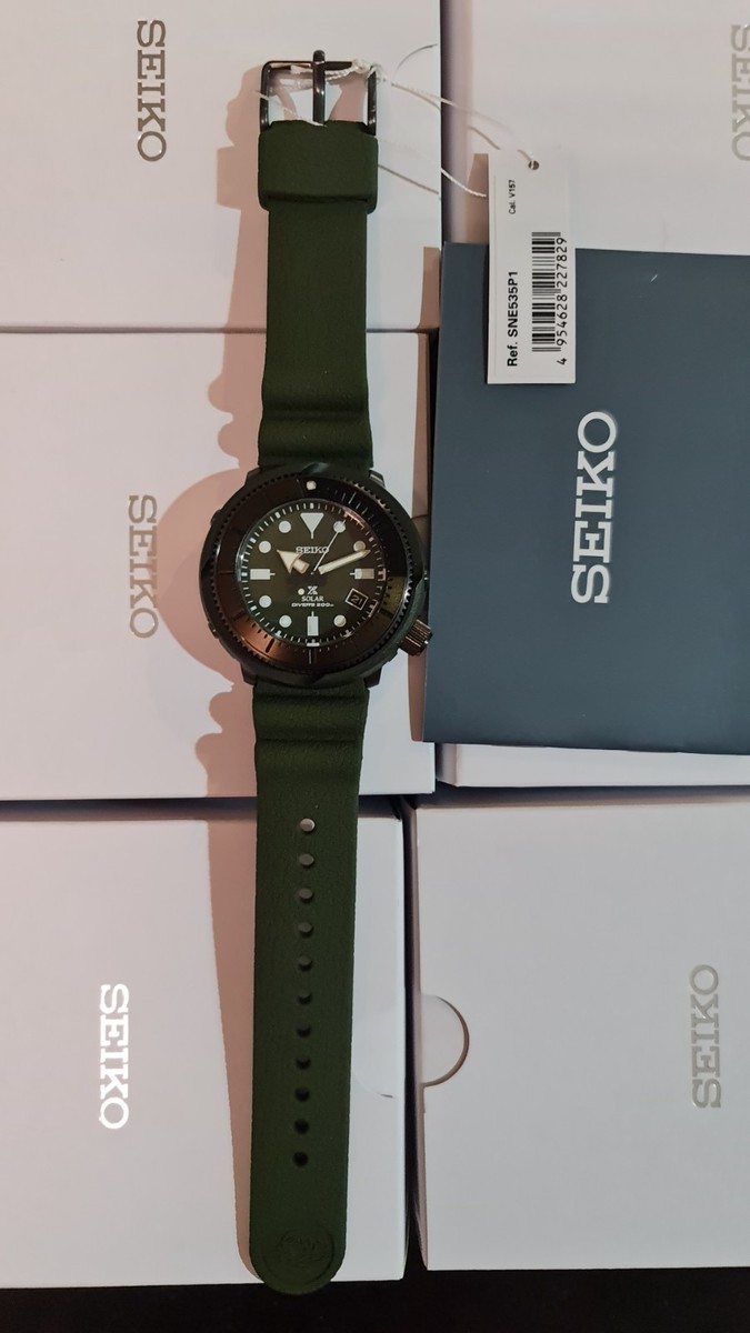 SEIKO ProspeX SNE535P1 Solar Tuna Street Watch Date V157 Diver