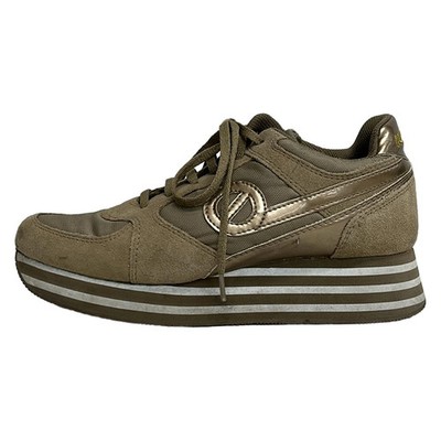 NONAME - Beige Bronze Suede Nylon Women's Sneakers