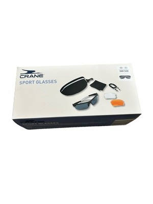 Crane Sportbrille mit 3 Paar Wechselgläsern,ein Etui.Kordel,Tuch 