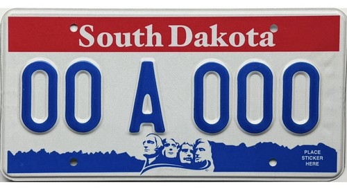 *SAMPLE SALE*  2000 Base South Dakota SAMPLE License Plate