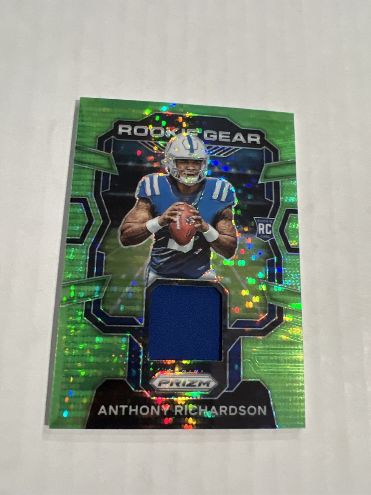 2023 Panini Prizm - Rookie Gear Green Pulsar Prizm #RG-AR Anthony Richardson