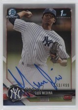 2018 Bowman Chrome Prospect Refractor /499 Luis Medina #BCPA-LM Auto 12i0