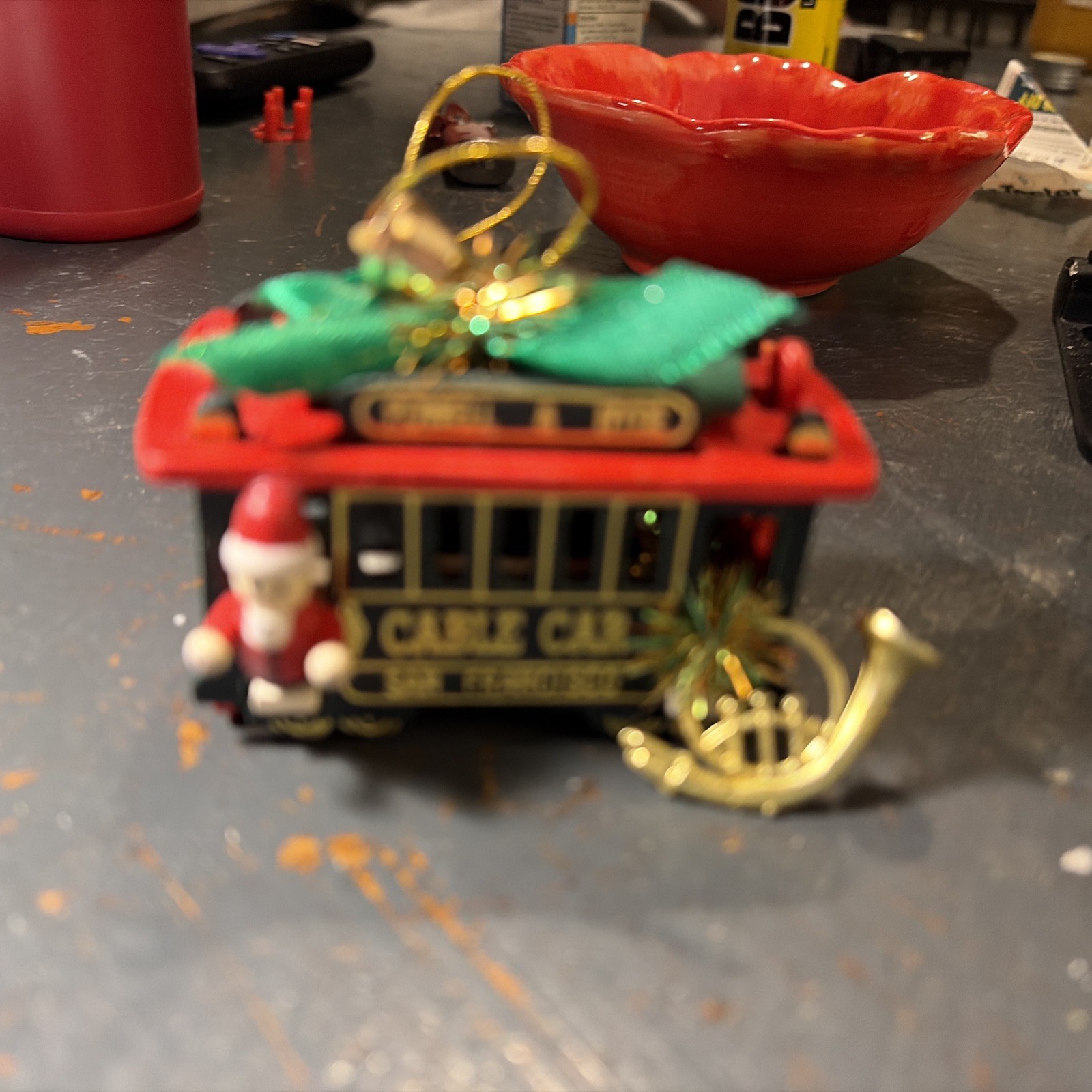 Vintage San Francisco Powell & Hyde St Cable Car Christmas Ornament