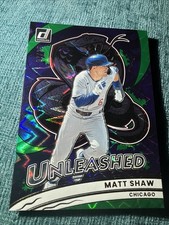 2026 Panini Donruss Matt Shaw Unleashed Green Explosion Super Short Print /25