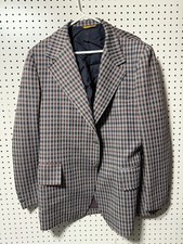 Vtg 70s JCPenney Towncraft Plaid Sport Jacket Suit Coat Blazer