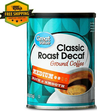 Great Value Decaf Classic Medium Roast Ground Coffee, 9.6 oz 7.65 per pound