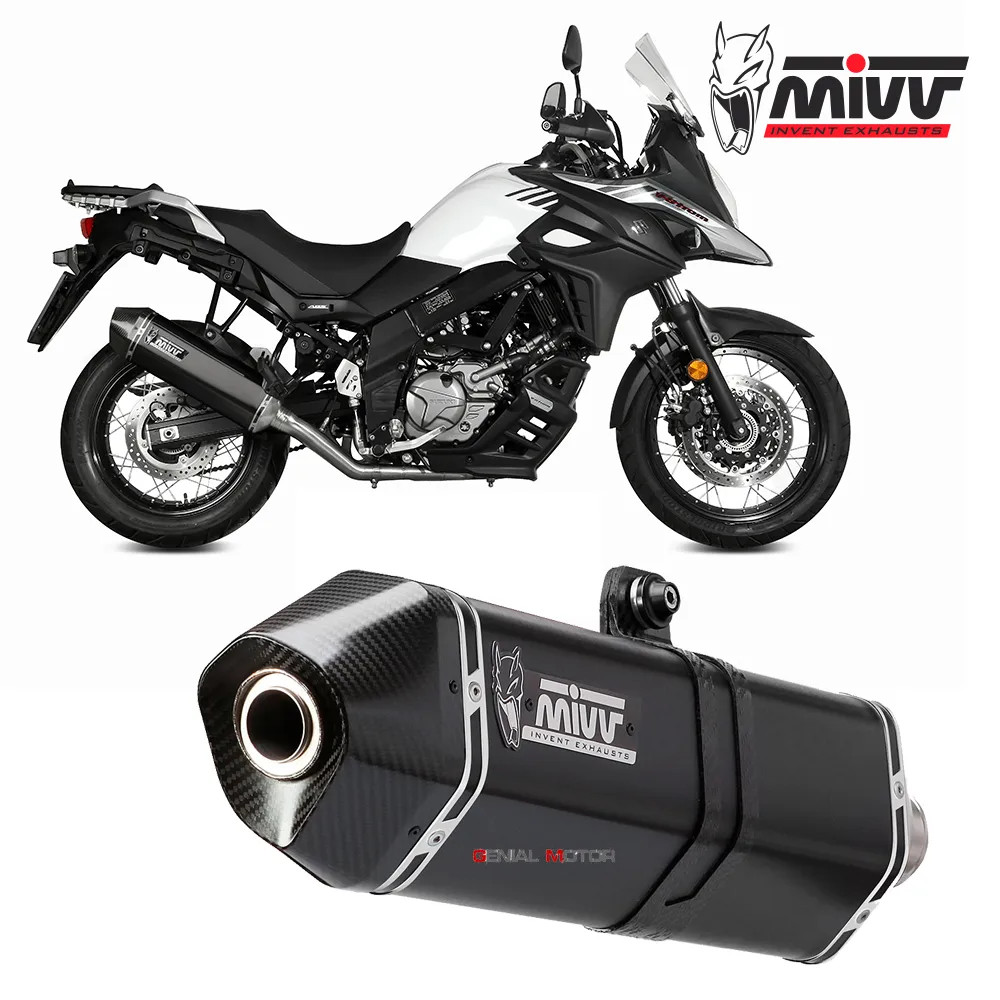 Mivv Exhaust Muffler Speed Edge Black Inox black SUZUKI V-STROM 650/XT 2017 2023