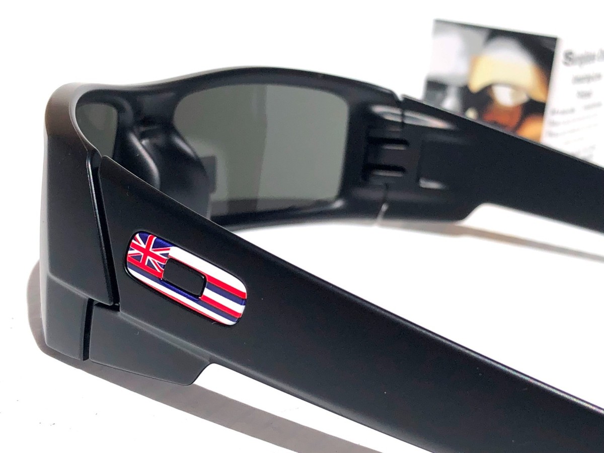 NEW Oakley GASCAN Matte Black Hawaii Flag Icon PRIZM Black Lens