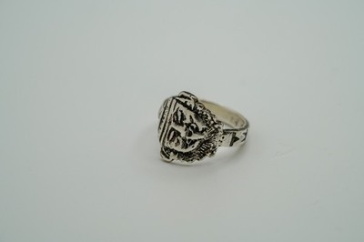 Vintage Sterling Silver Mexico Olmec Head Spoon Ring Size 5.75 JB45