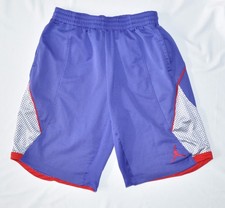 EUC Jordan Purple Basketball Shorts Youth Boy's Large 12-13 Yrs Red Grid Long