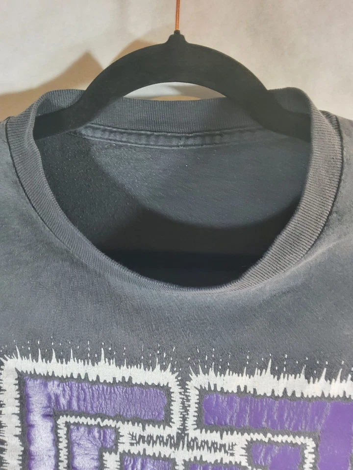 Camiseta Gráfica Vintage Años 90 KREW Monopatines Logo Talla Grande Negra Camiseta Skate Foto 2 de 4