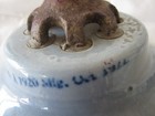 VTG 1920's Light Blue Porcelain Ceramic Suspension Disk Insulator High Voltage — photo 7
