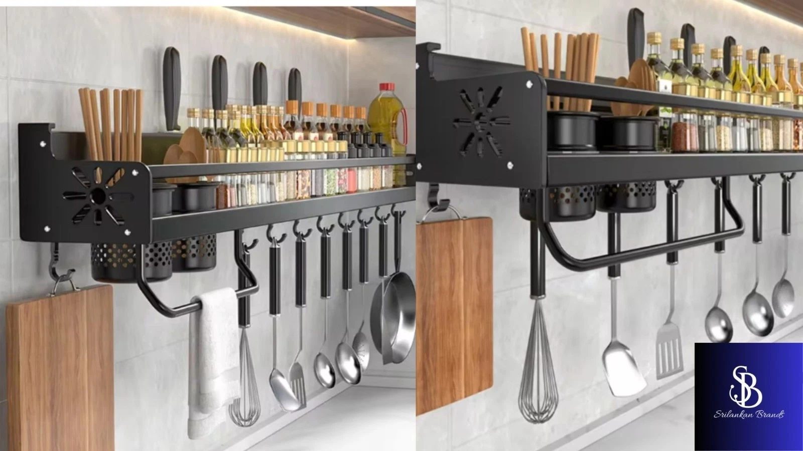 Kitchen Spice Storage Knives Holder Knife Stand Spice Rack Organizer Knives Hold
