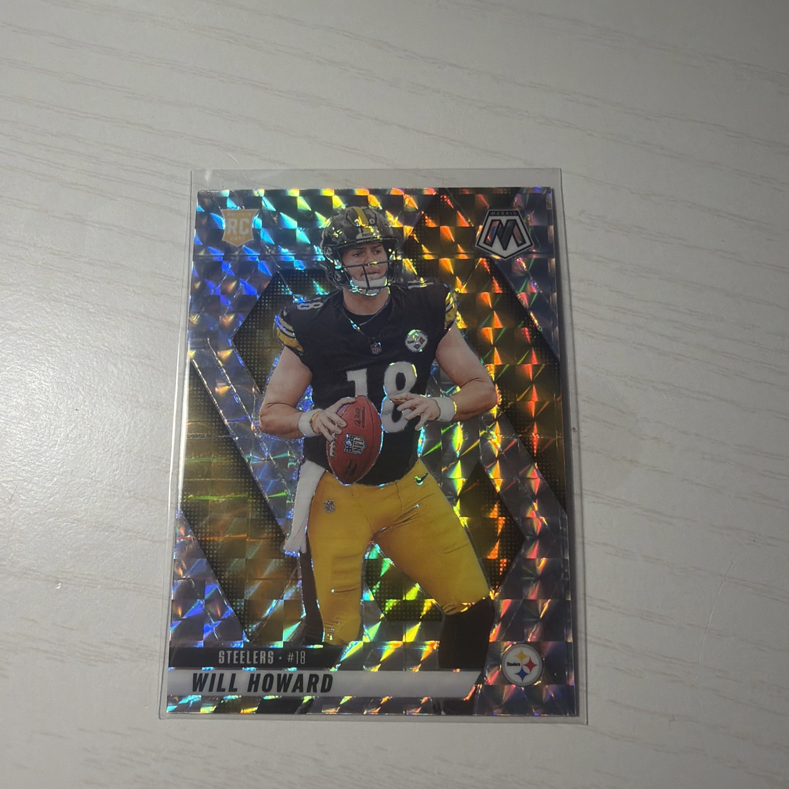 2025 Mosaic Will Howard Silver Mosaic Prizm Pittsburgh Steelers #318
