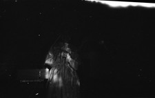 Négatif photo ancien 1958 California Creepy Girl première communion