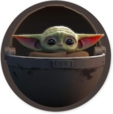 Baby Yoda Mouse Pad Circular Anti Slip Rubber Gaming Pad