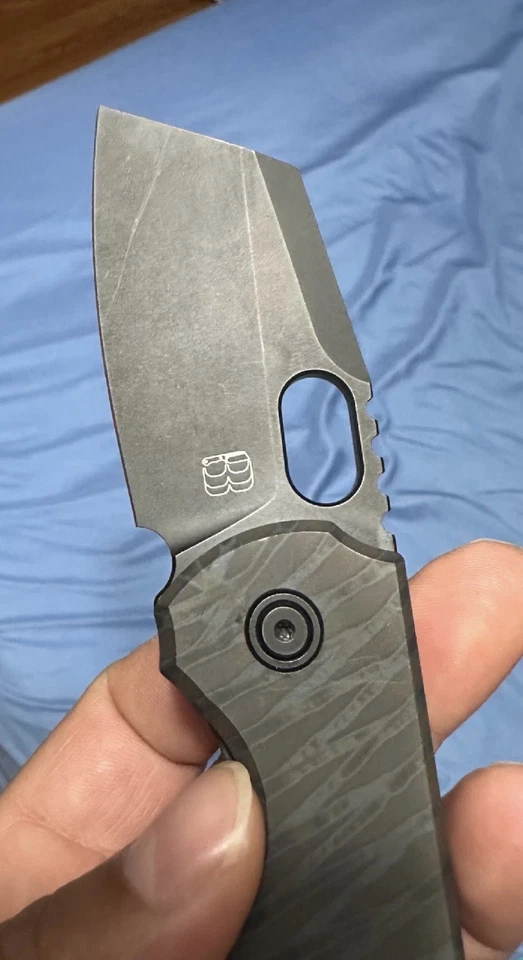 Cuchillo de hoja fija Berg Blade Titanium Tiger Stripes CPM 20CV Foto 3 de 4