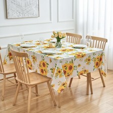 Sunflower Tablecloths 60 x 120 Floral Tablecloth Rectangle Table - Oblong Pol...