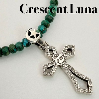 Halbmond Luna EL MAR Türkis Silber Halskette 45 cm, Schmuck, gebraucht aus...