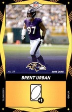 2025 Uno Elite - Yellow Baltimore Ravens Brent Urban #178