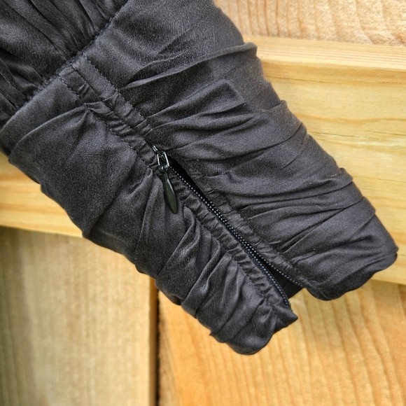 Zimmermann Black Silk Wrap Ruffle Midi dress size 1/4-6 US