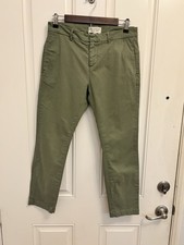 Nili Lotan Womens Tel Aviv Trousers pants Military green sz 2 Flap Pockets Crop