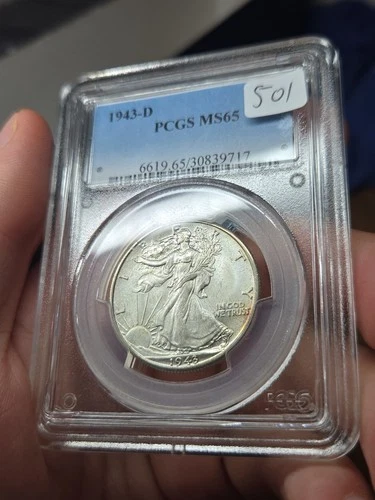 Photo of a 1943-D Walking Liberty Half Dollar from an eBay listing that sold on Jul 19, 2026