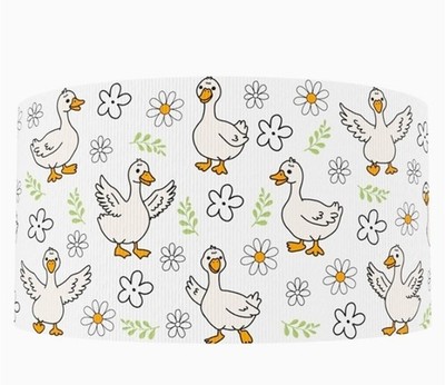 1.5'' (1 yard) Goose duck daisy animal petting zoo Grosgrain Craft Ribbon 1291301