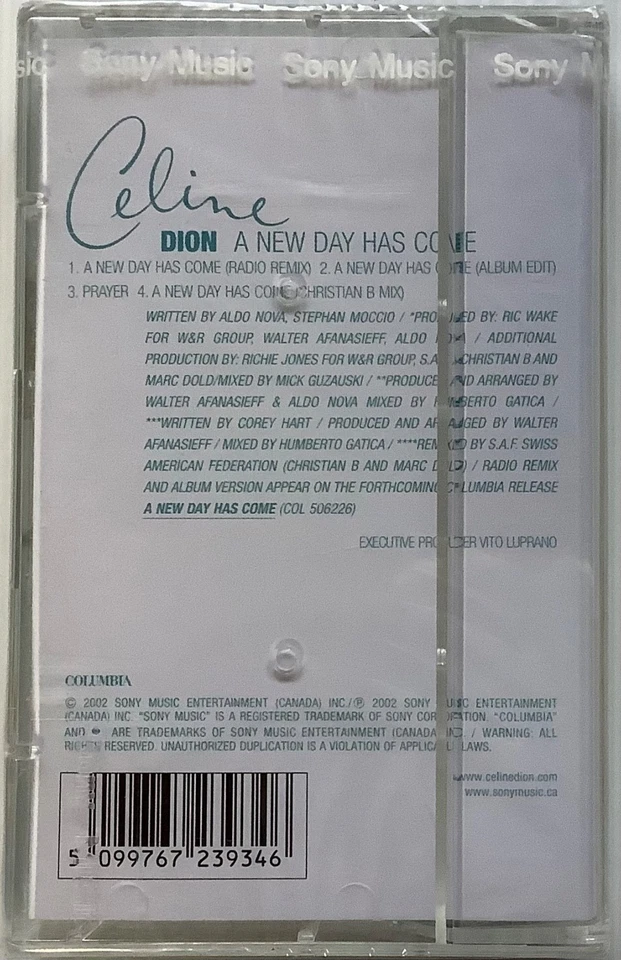 New Celine Dion A New Day Has Come 4 Tracks Single Thailand Cassette Seal - Image 2 of 3