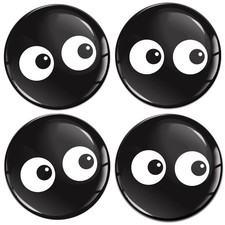 3D Domed Wheel Center Stickers – Centre Cap Gel Decals – Made in EU | A 18