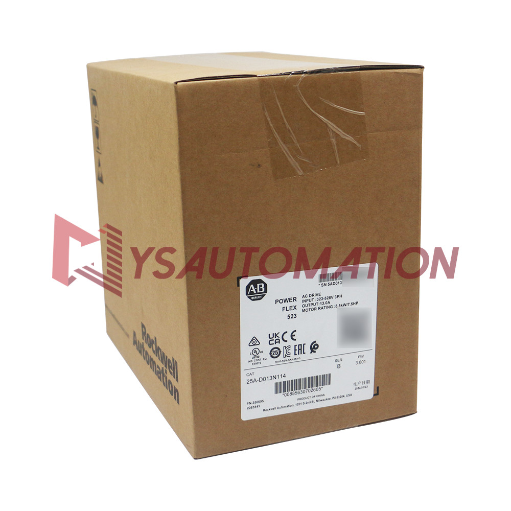 2025 NEW Allen Bradley 25A-D013N114 PowerFlex 523 5.5kW (7.5Hp) AC Drive Sealed