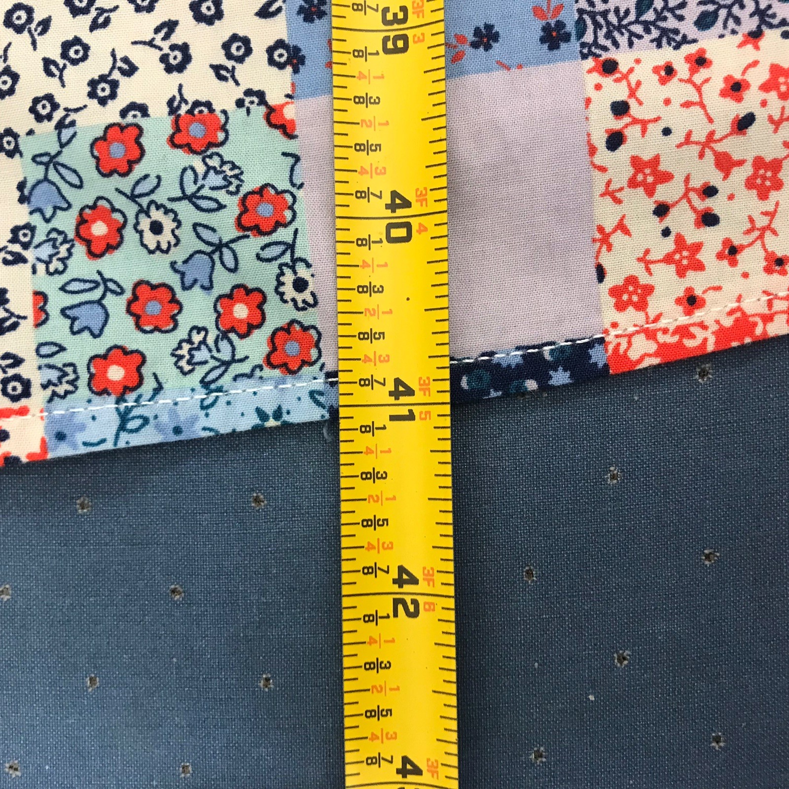 Lands End Patchwork Cottagecore Shift Dress Butto… - image 10