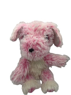 Moose Scruff-a- Luvs stuffed plush pink scruffy dog, glitter ears, no tag
