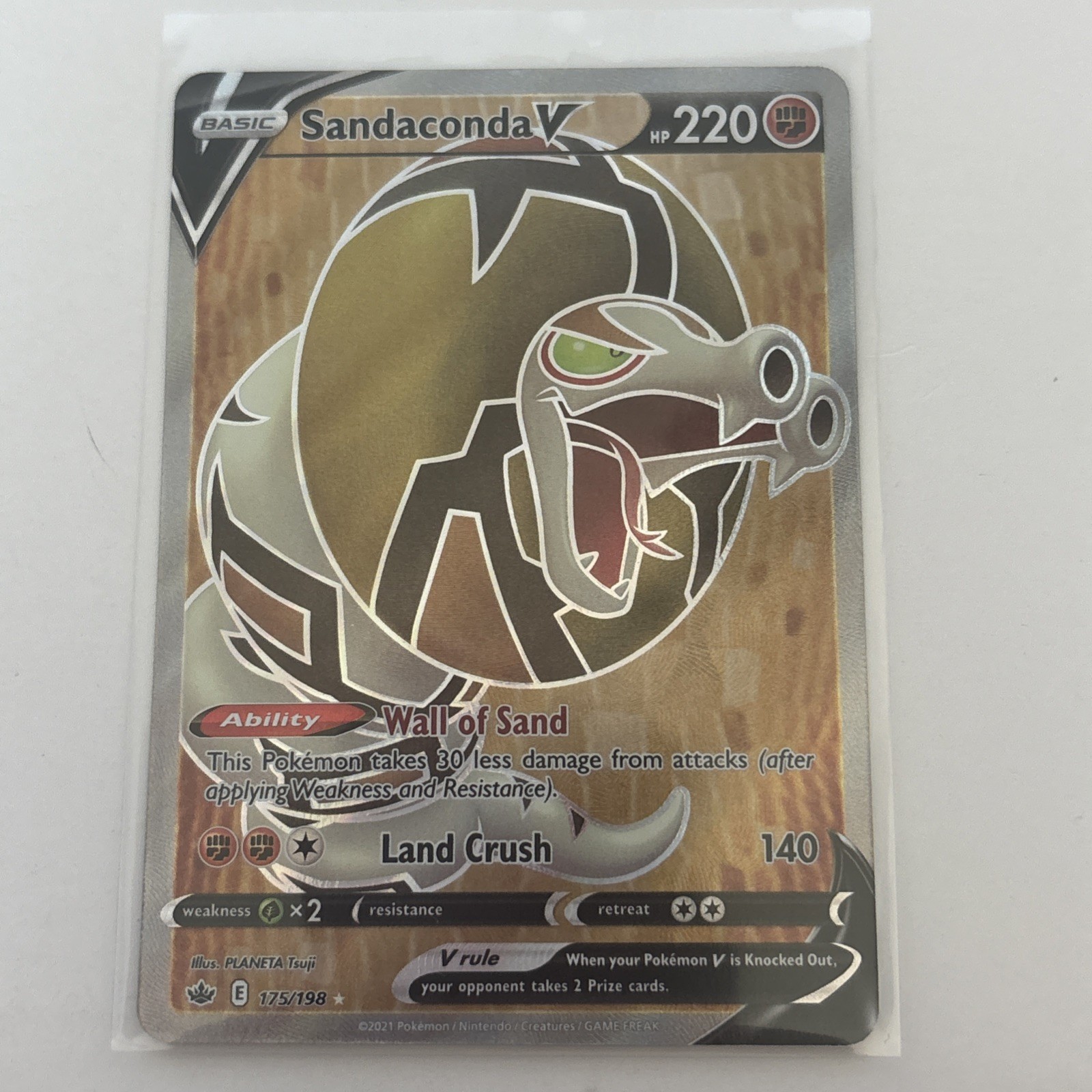 Sandaconda V 175/198 Full Art Ultra Rare Chilling Reign Pokemon Card NM-M