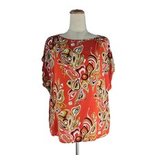 Emilio Pucci Orange Print One Shoulder Swimsuit Shorts  Top Set IT 42 US 6