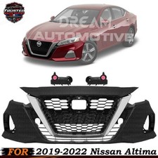 Front Bumper Cover Fascia & Grille Assembly Kit For 2019-2022 Nissan Altima