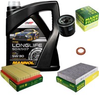 Mann Inspektionspaket 5L Mannol Longlife 5W-30 FüR Nissan Juke 1.6 Pulsar