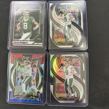 Aaron Rodger’s Card Lot Including White Shock Purple Clearly Die Cut And R&B