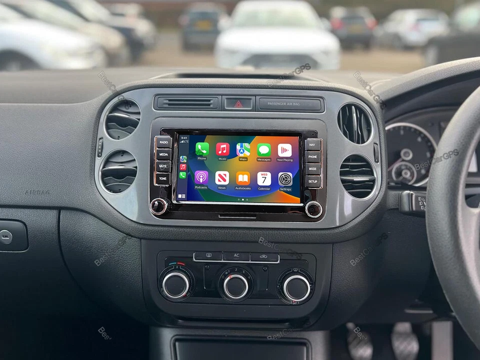 7" For Volkswagen Tiguan 2009-2017 Android 15 Wireless CarPlay Radio GPS W/CAM Foto 4 de 4