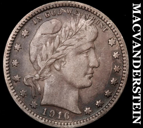 1916-D Barber Quarter- Scarce Better Date No Reserve #i8595