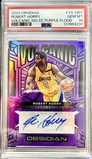 2024 Panini Obsidian Robert Horry Volcanic Signatures Purple Flood Auto PSA 10