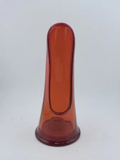 Vintage MCM LE Smith Candle Holder Maybe Persimmon Dark Orange