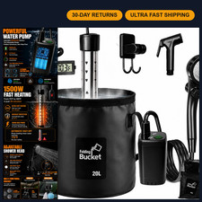 Portable Camping Shower with Heater, 1500W Quick Heat, Outdoor Shower System