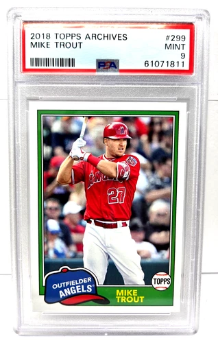 2018 Topps Archives MIKE TROUT Baseball Card PSA 9 MINT