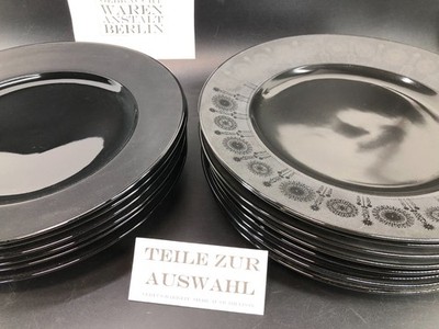 Rosenthal Porcelaine Noire Eisblume TEILE  AUSWAHL Porzellan schwarz Wirkkala